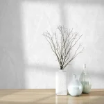 کاغذ دیواری طرح رگه‌دار سفید